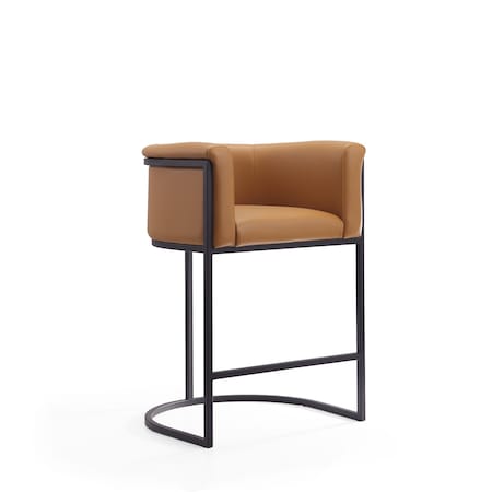 Manhattan Comfort Cosmopolitan Counter Stool in Camel and Black CS008-CL